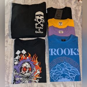 Crooks & Castles Broken Promises Hoodie Graphic Tee Collection Bundle S